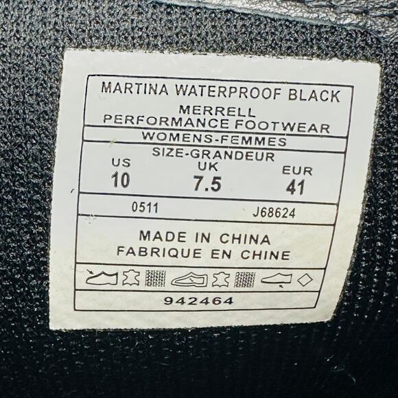 Merrell Women's Martina Waterproof Black Leather Knee High Boots J68624 Size 10 - Picture 11 of 11